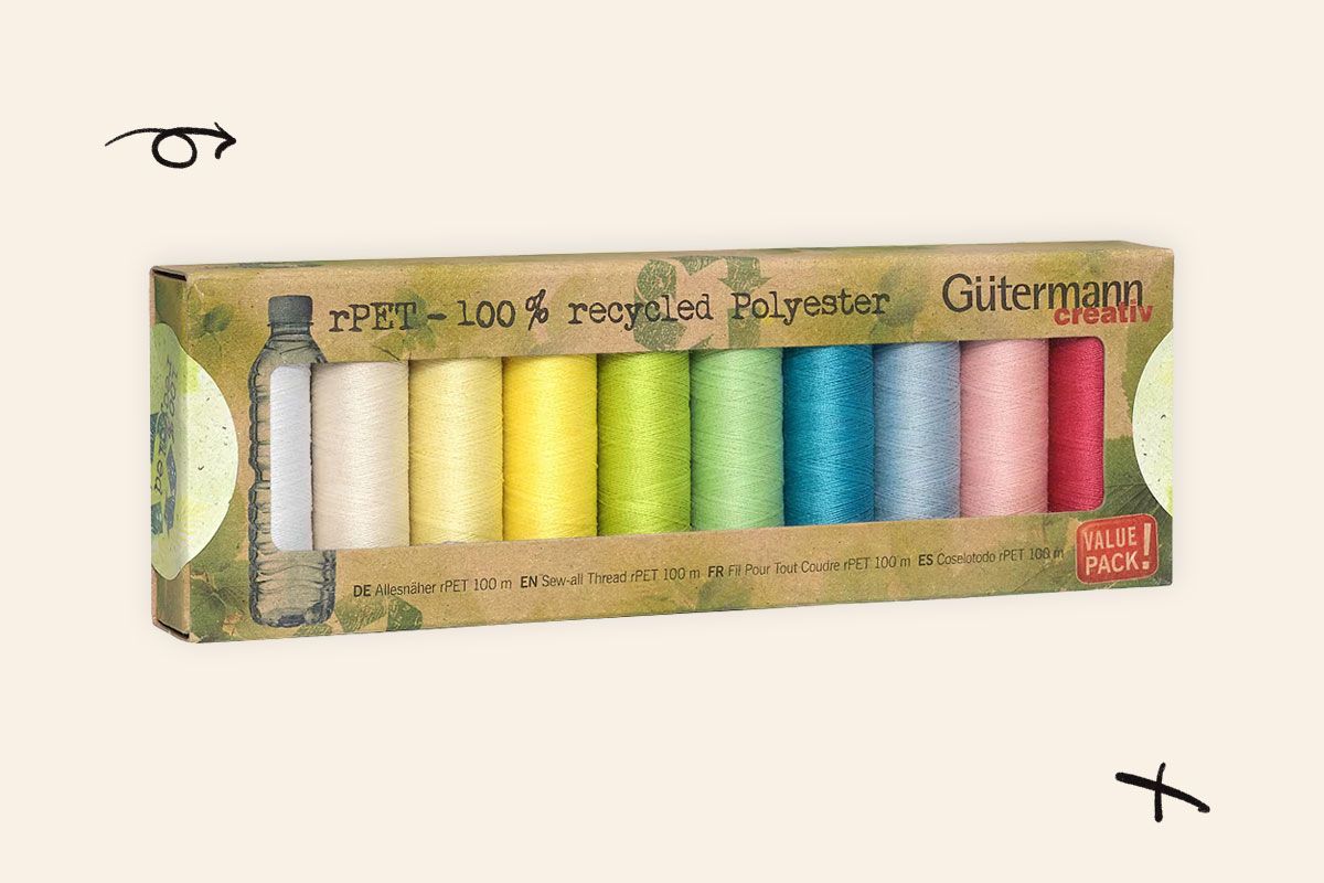 An image of Gutermann 10-spool set of thread