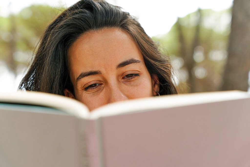 Woman reading a book