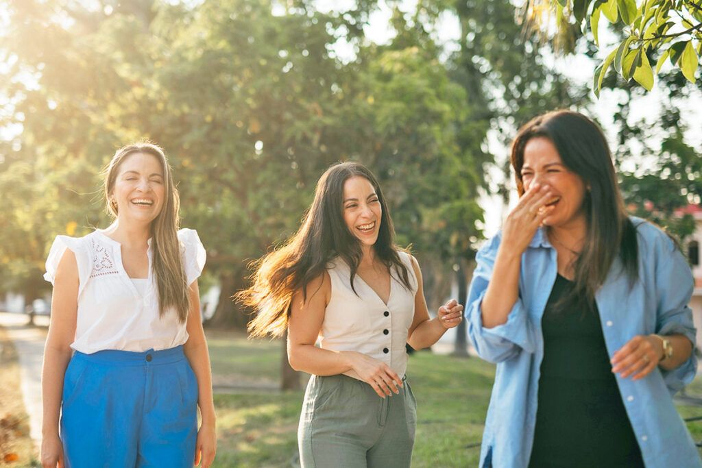 Women laughing