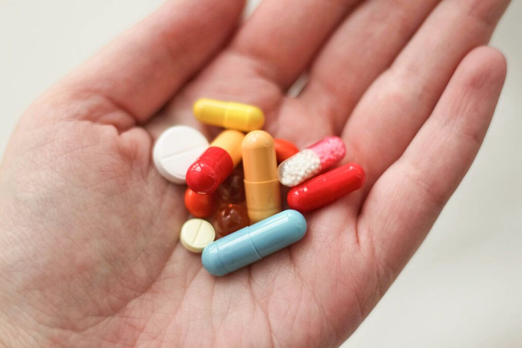 Hand holding medication