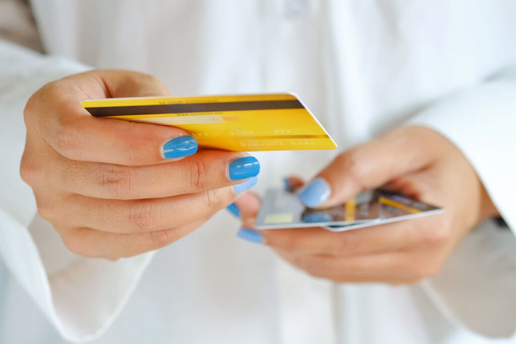 Holding credit cards