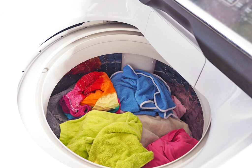 Clothes in washing machine