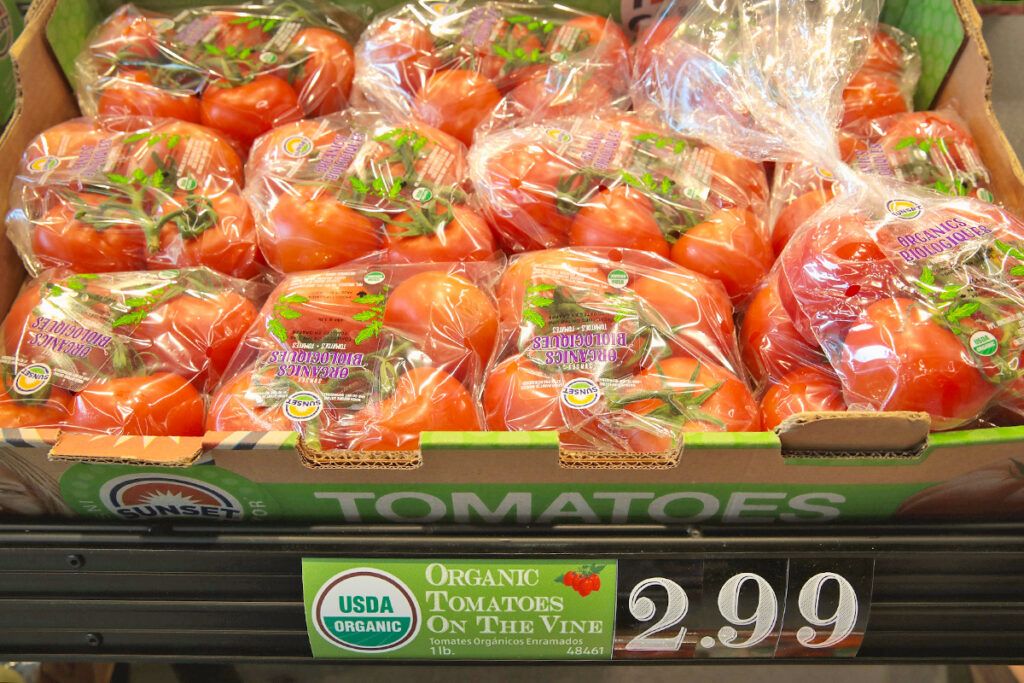 Tomatoes in bags