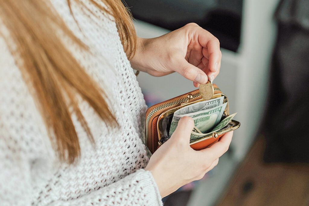 Wallet with cash