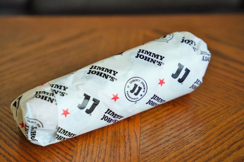 Jimmy John's sandwich wrapped up