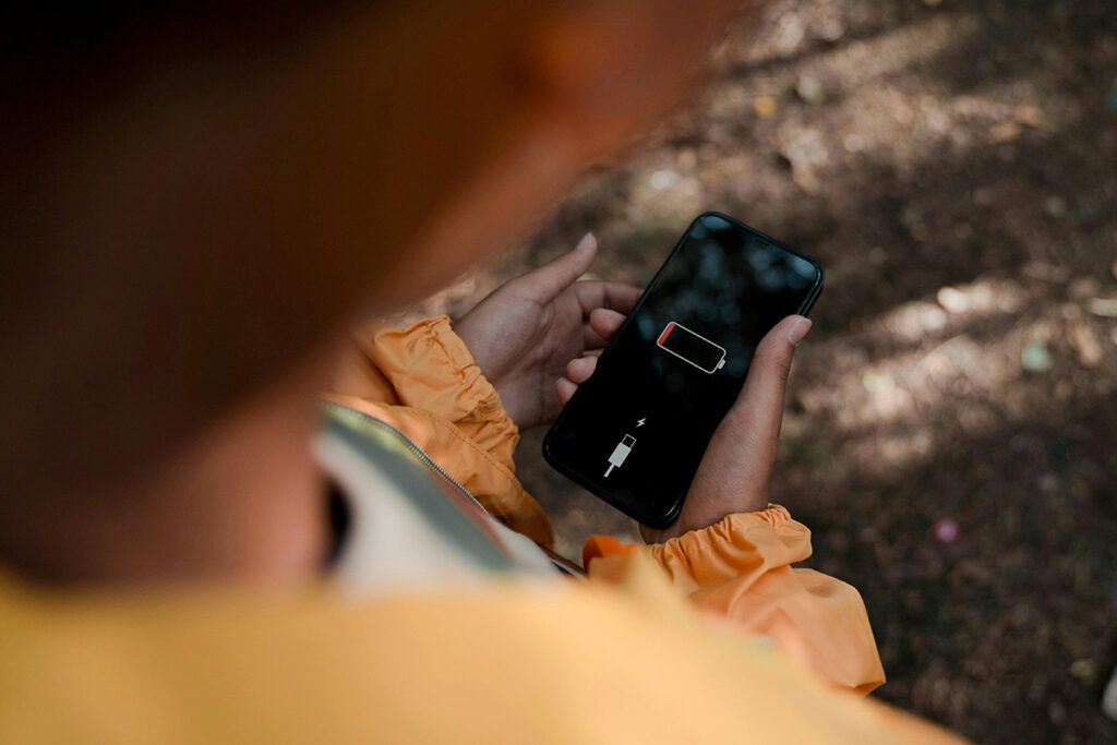Phone with dead battery