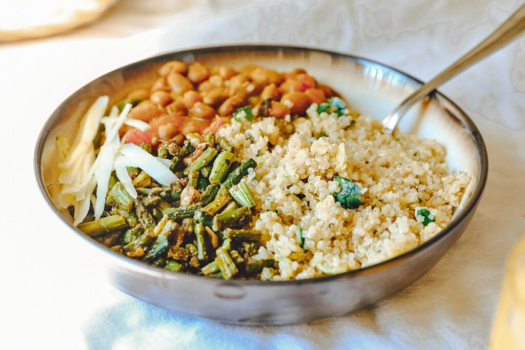 Bowl of quinoa and veggies