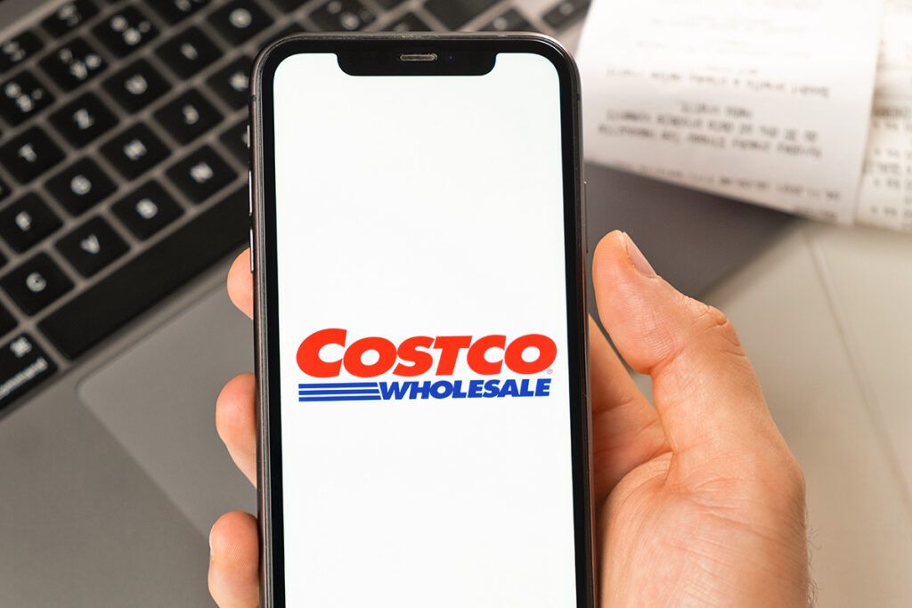 Costco logo on a smartphone