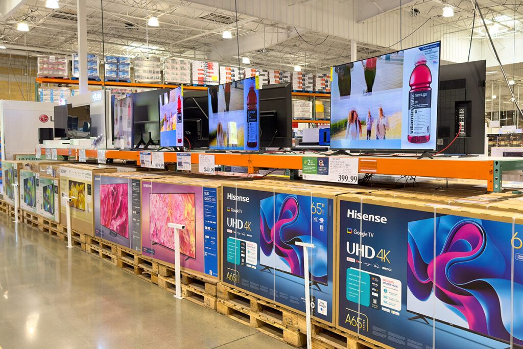 TVs in a Costco