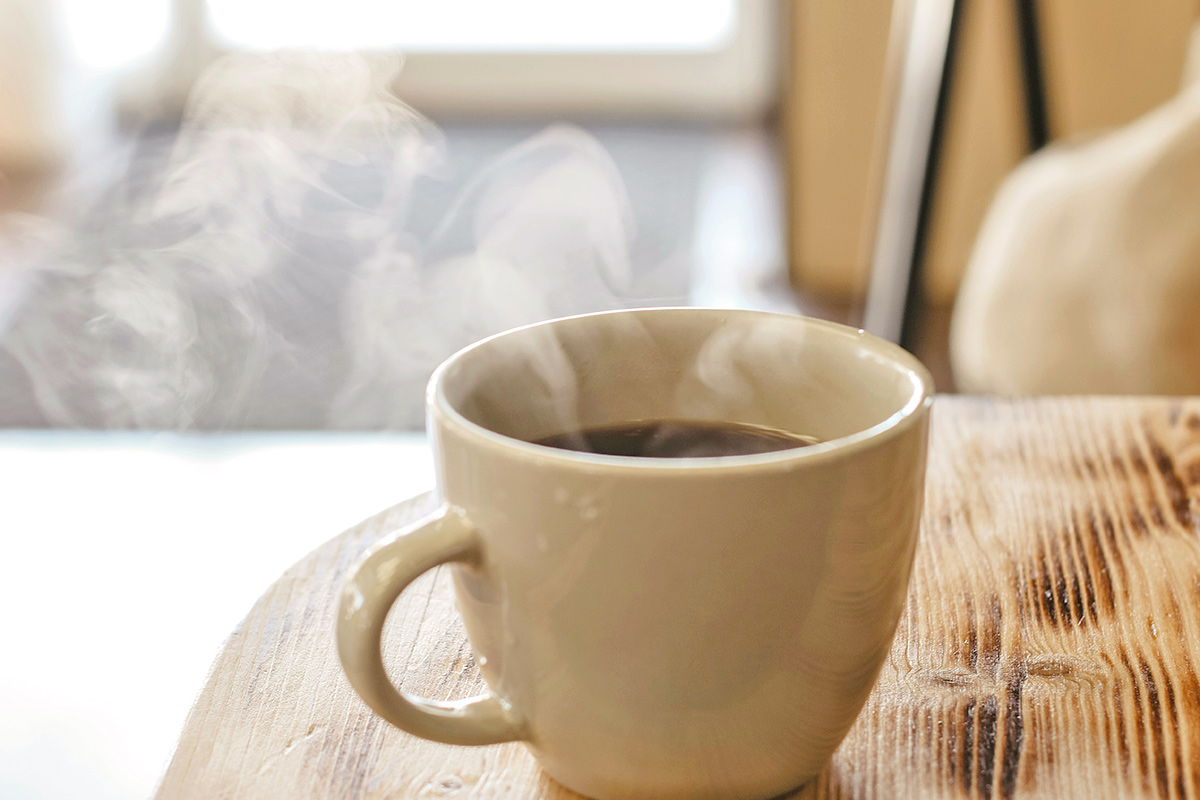 Hot cup of coffee