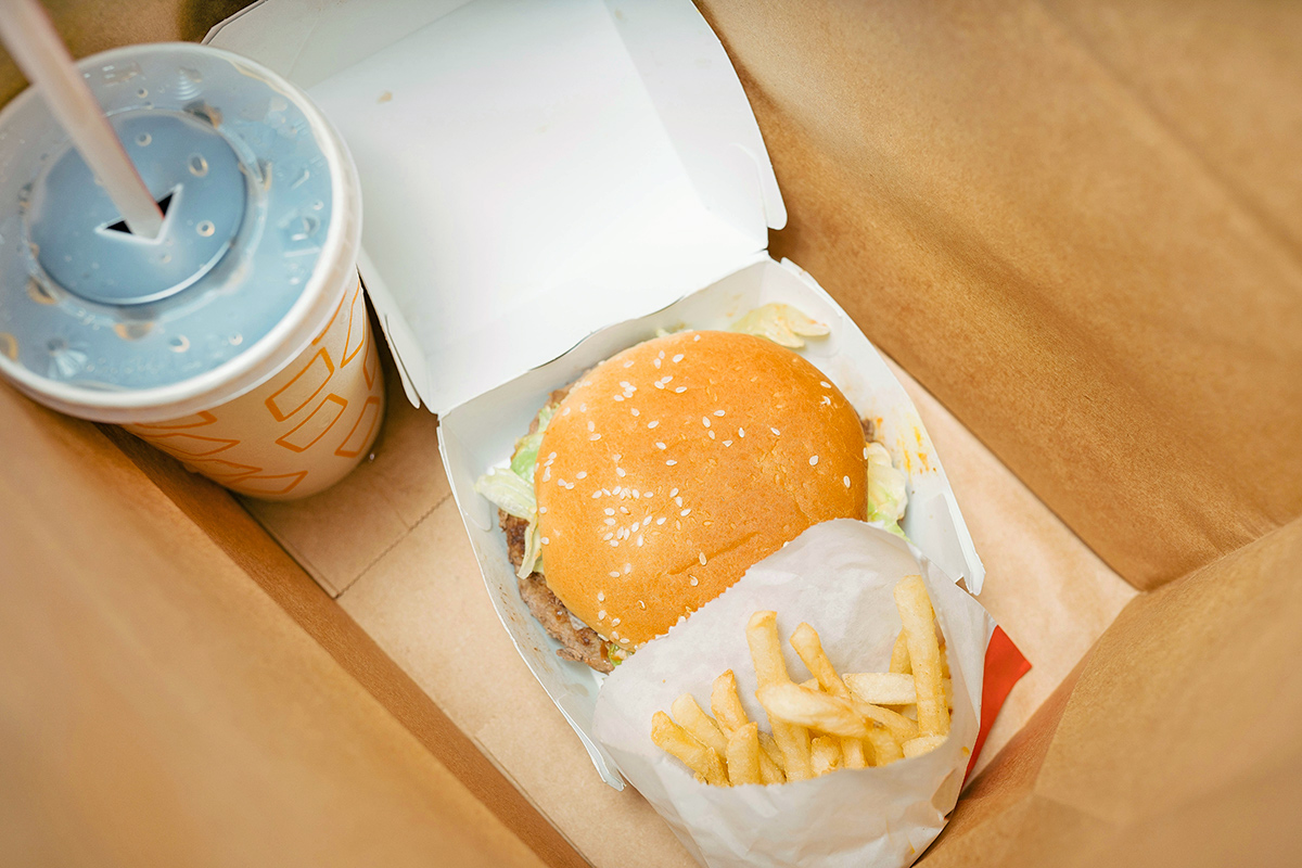 Burger and fries