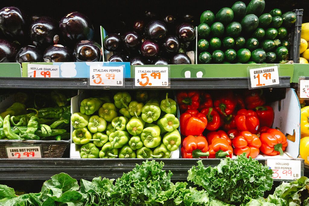 Vegetables and their prices