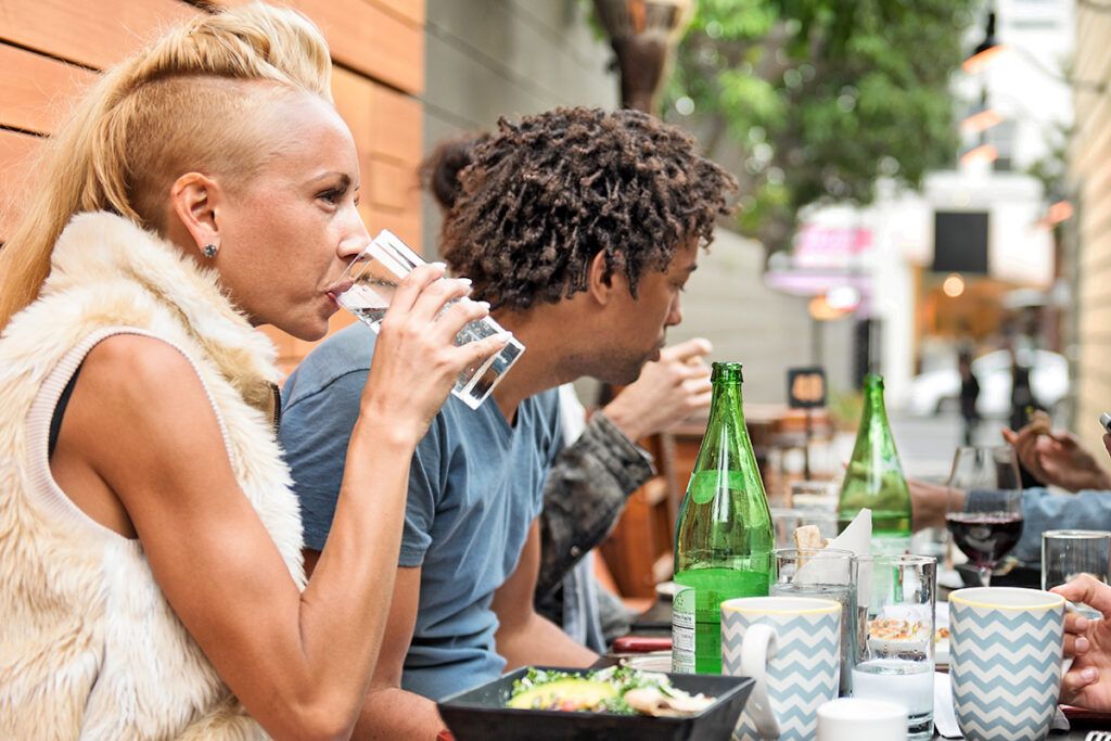 People having a meal