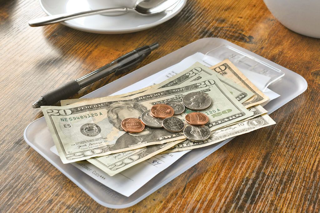 Cash and a bill