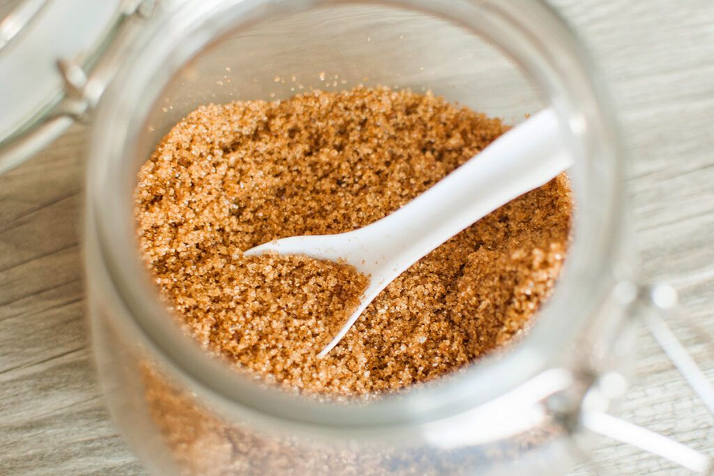 Brown sugar in a jar