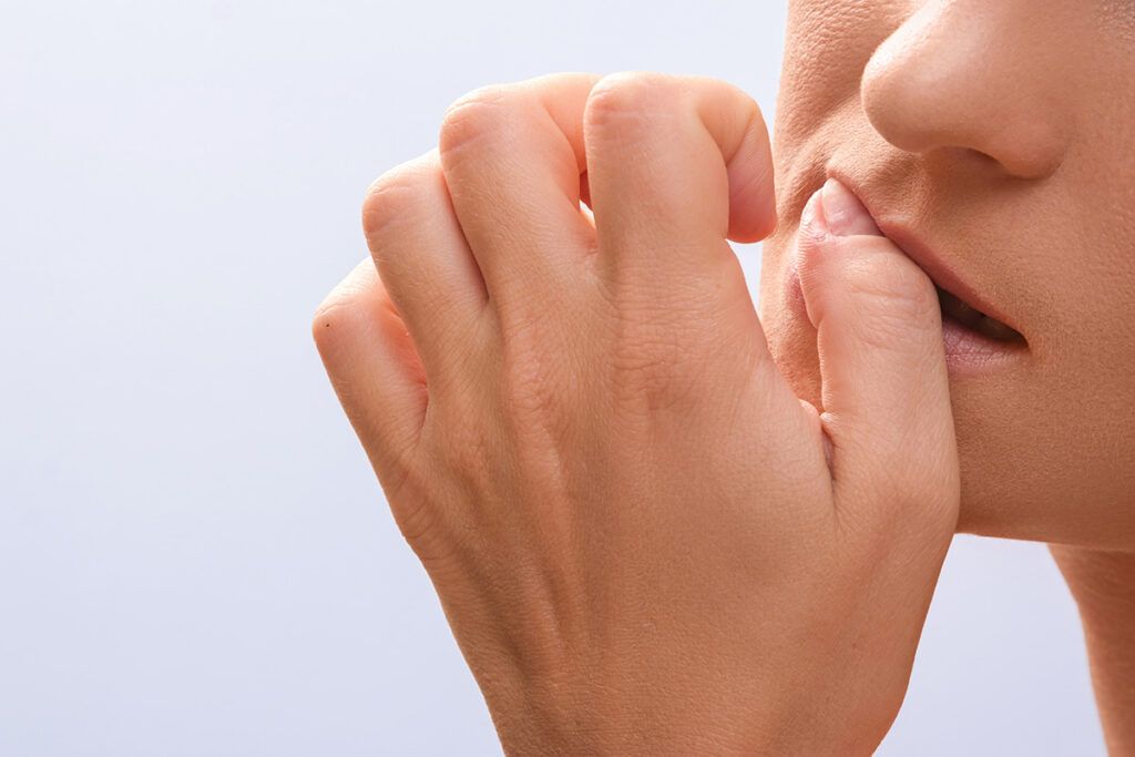 Biting nails