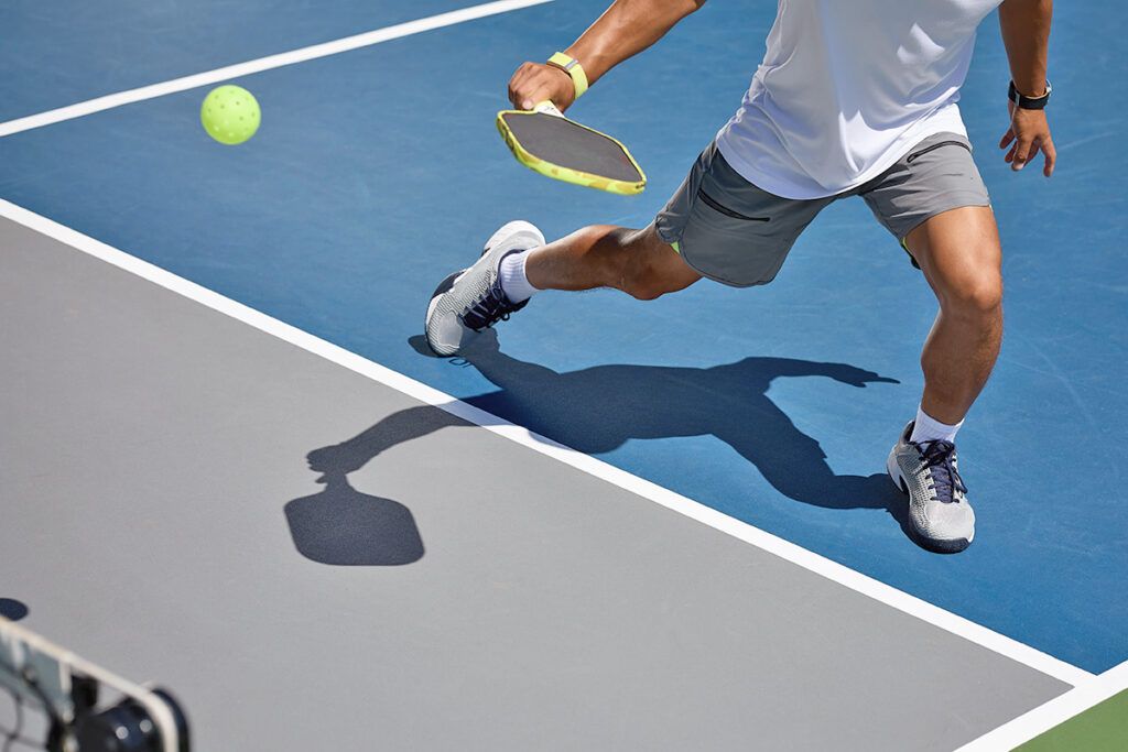 Man playing pickleball