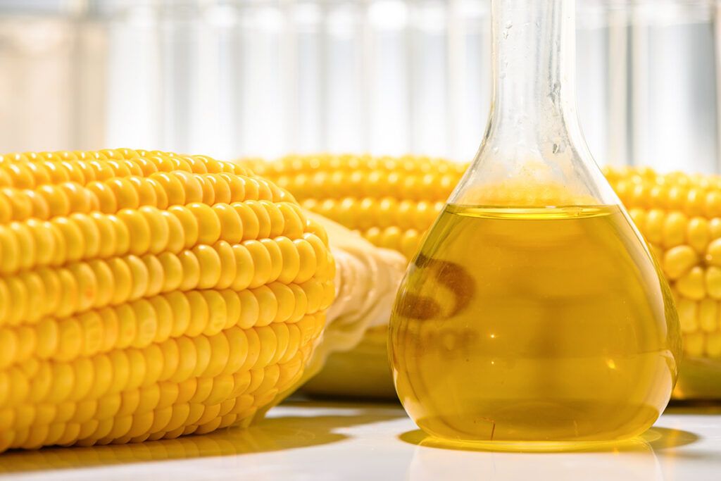 Corn and oil or syrup