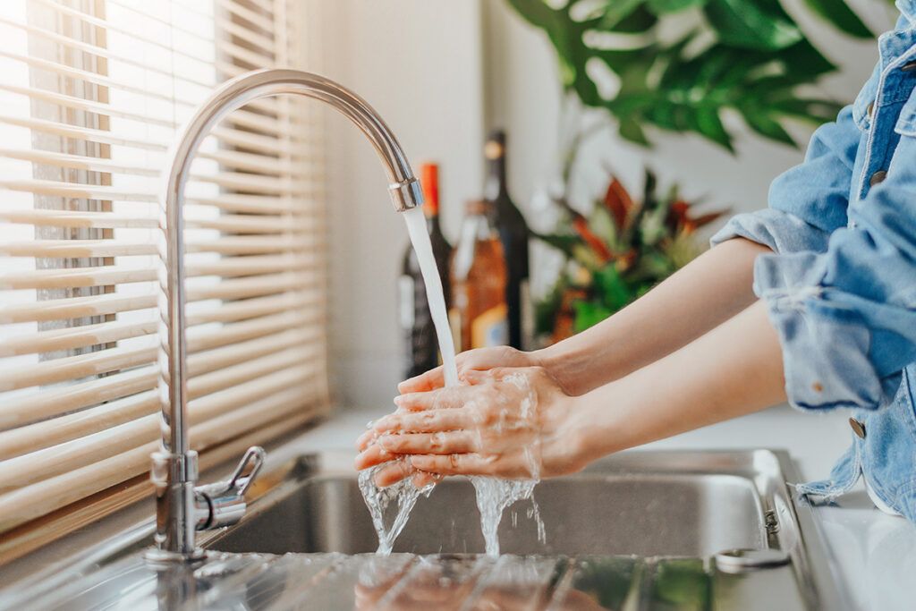 Washing hands