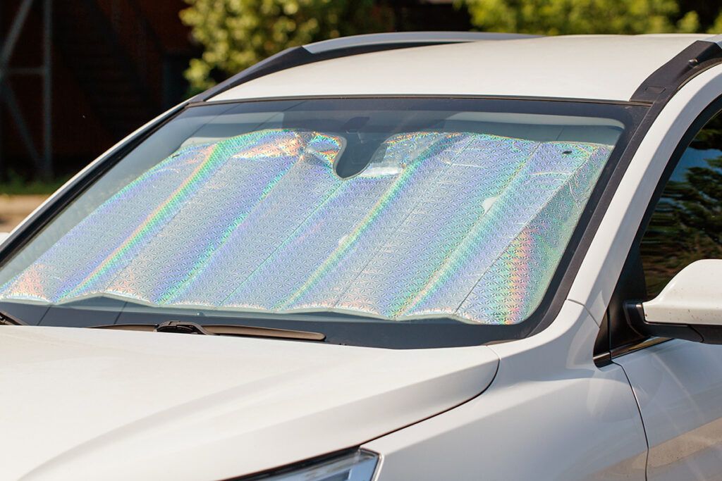 Car with sun shade