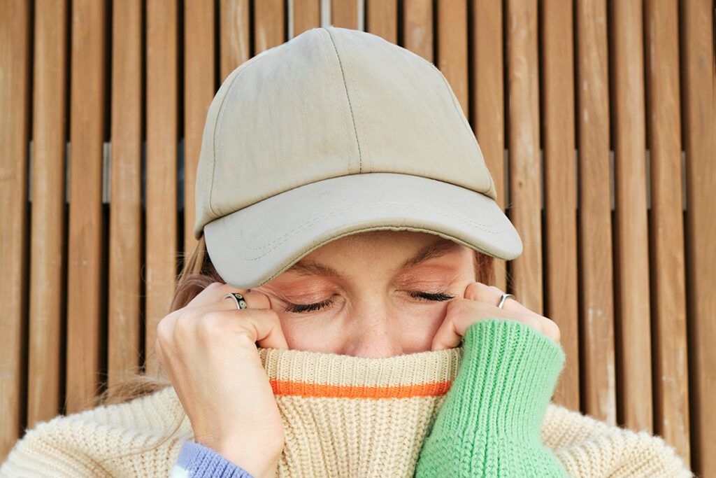 Woman in baseball cap