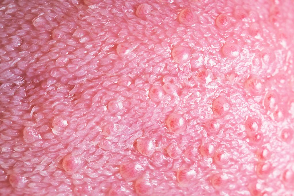 Macro shot of tongue texture