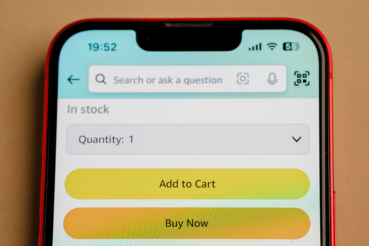 Add to Cart button on Amazon