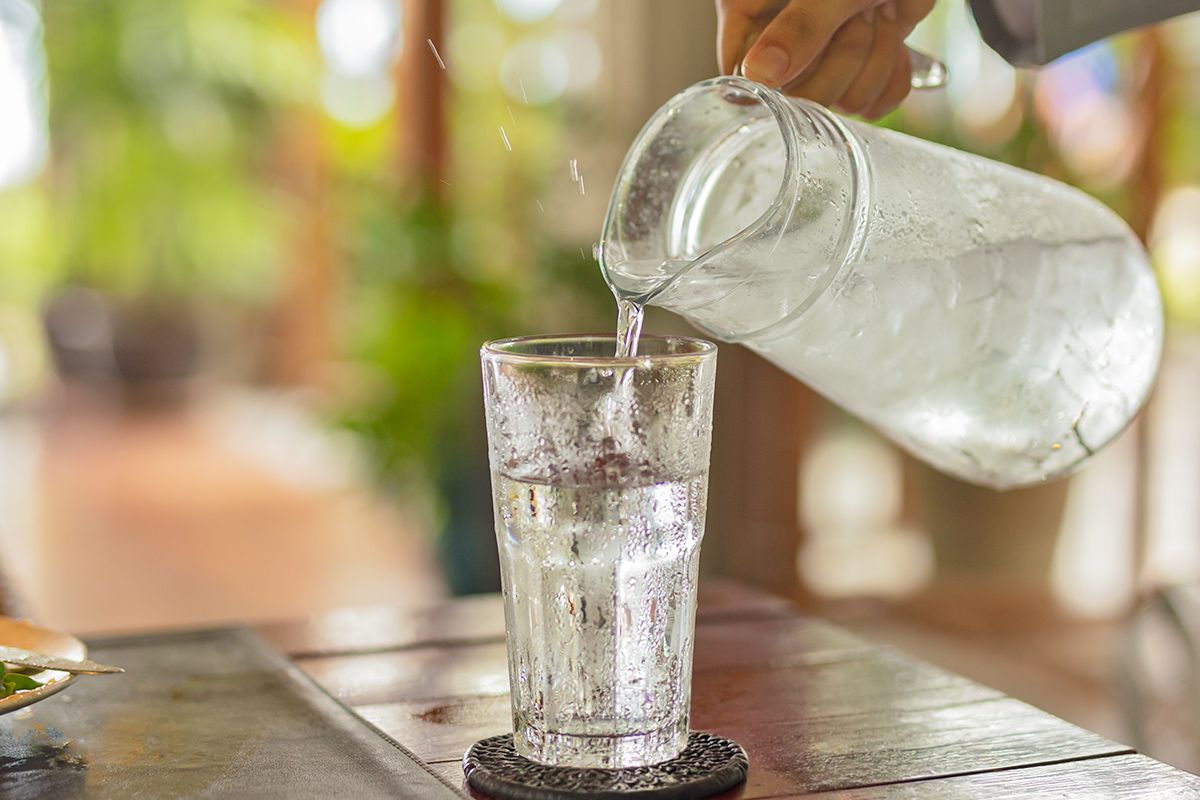 Pitcher of ice water