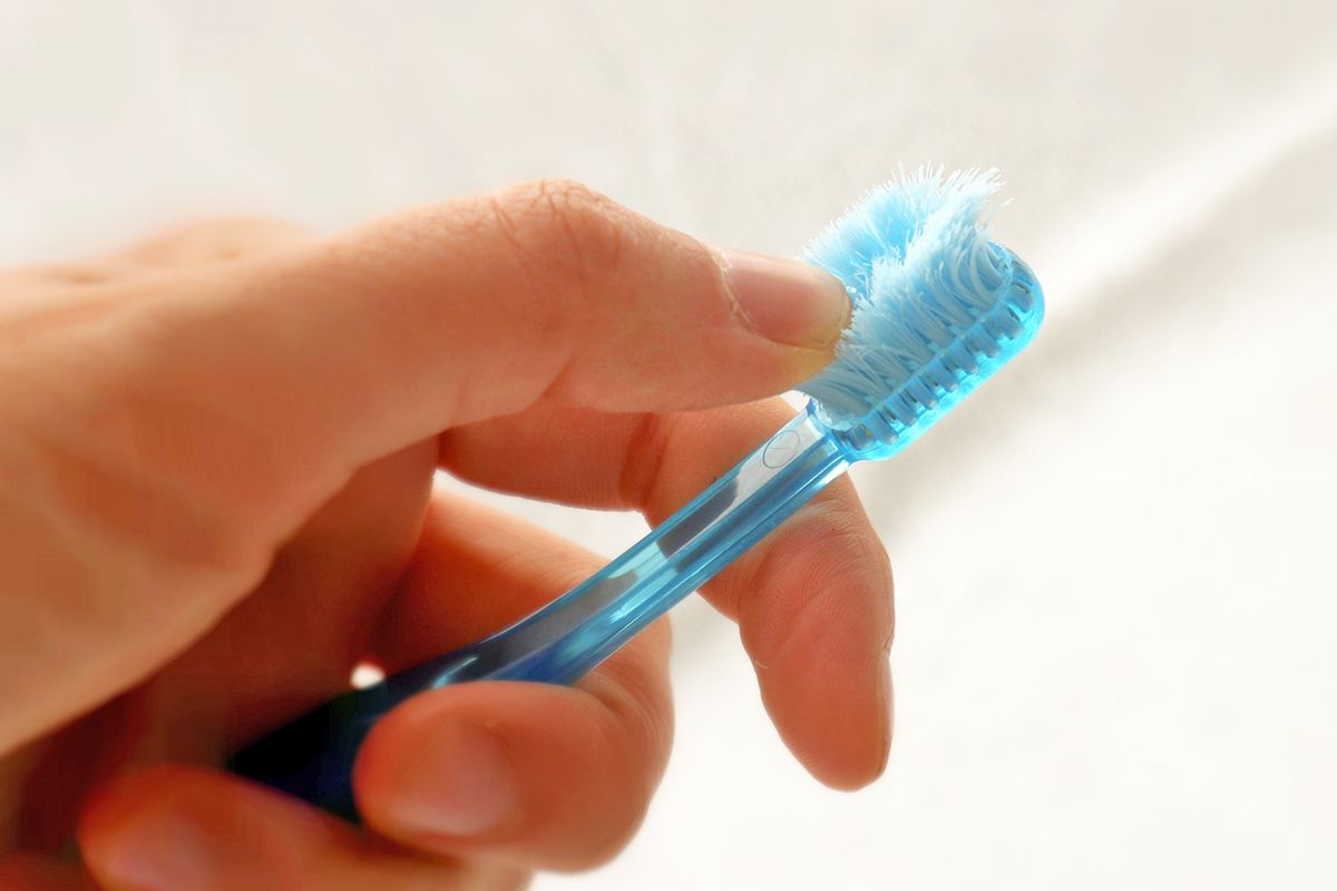 Frayed toothbrush