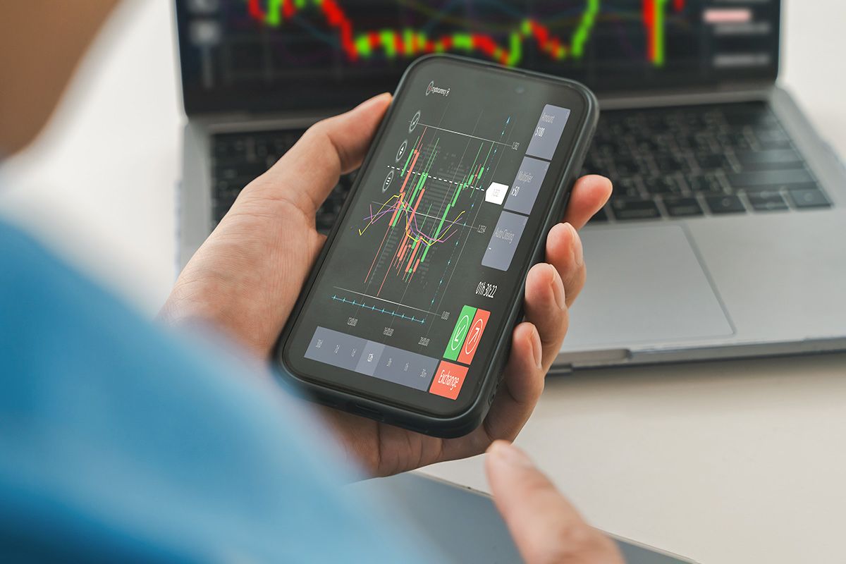 Stock market on phone