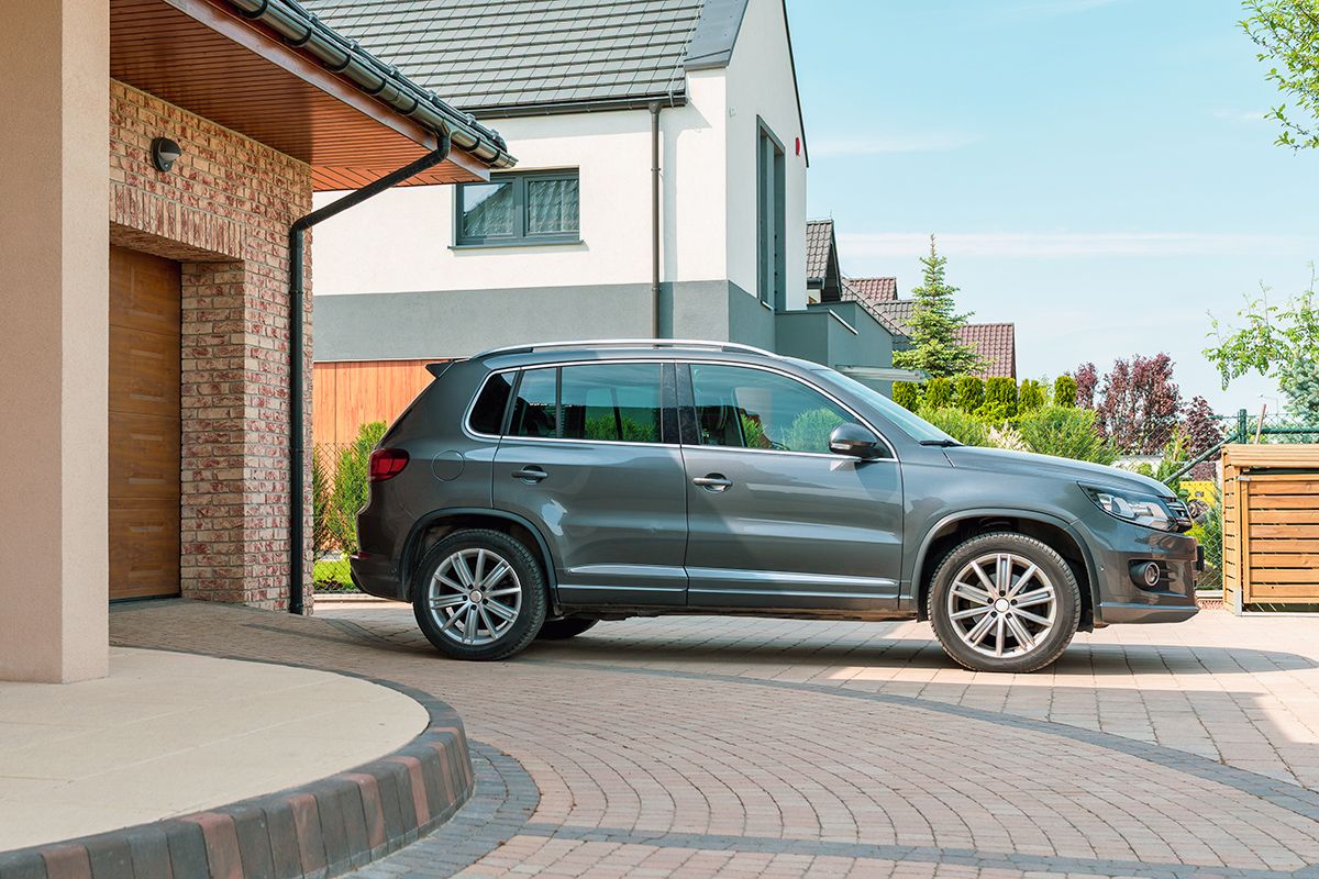 Car in a driveway