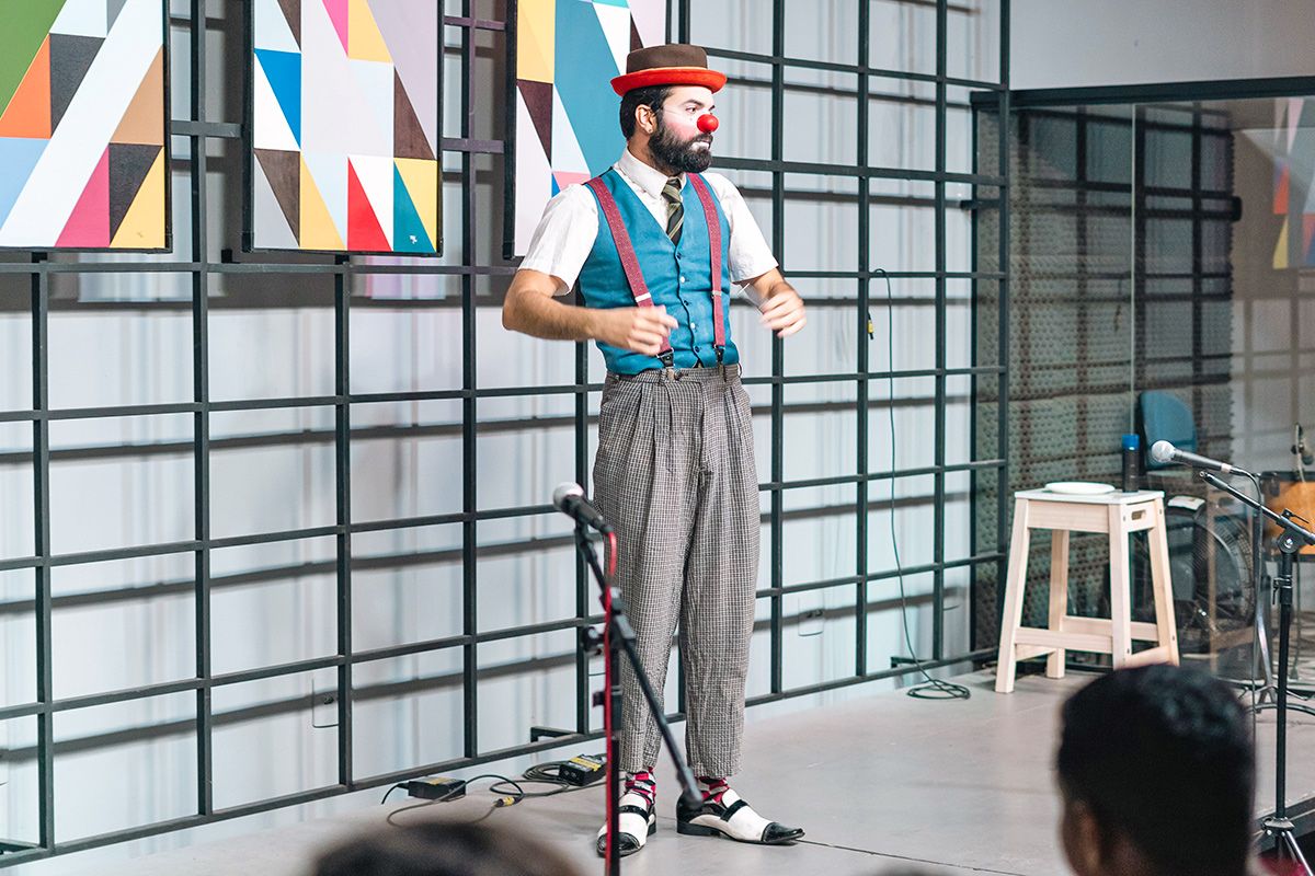 Clown on stage