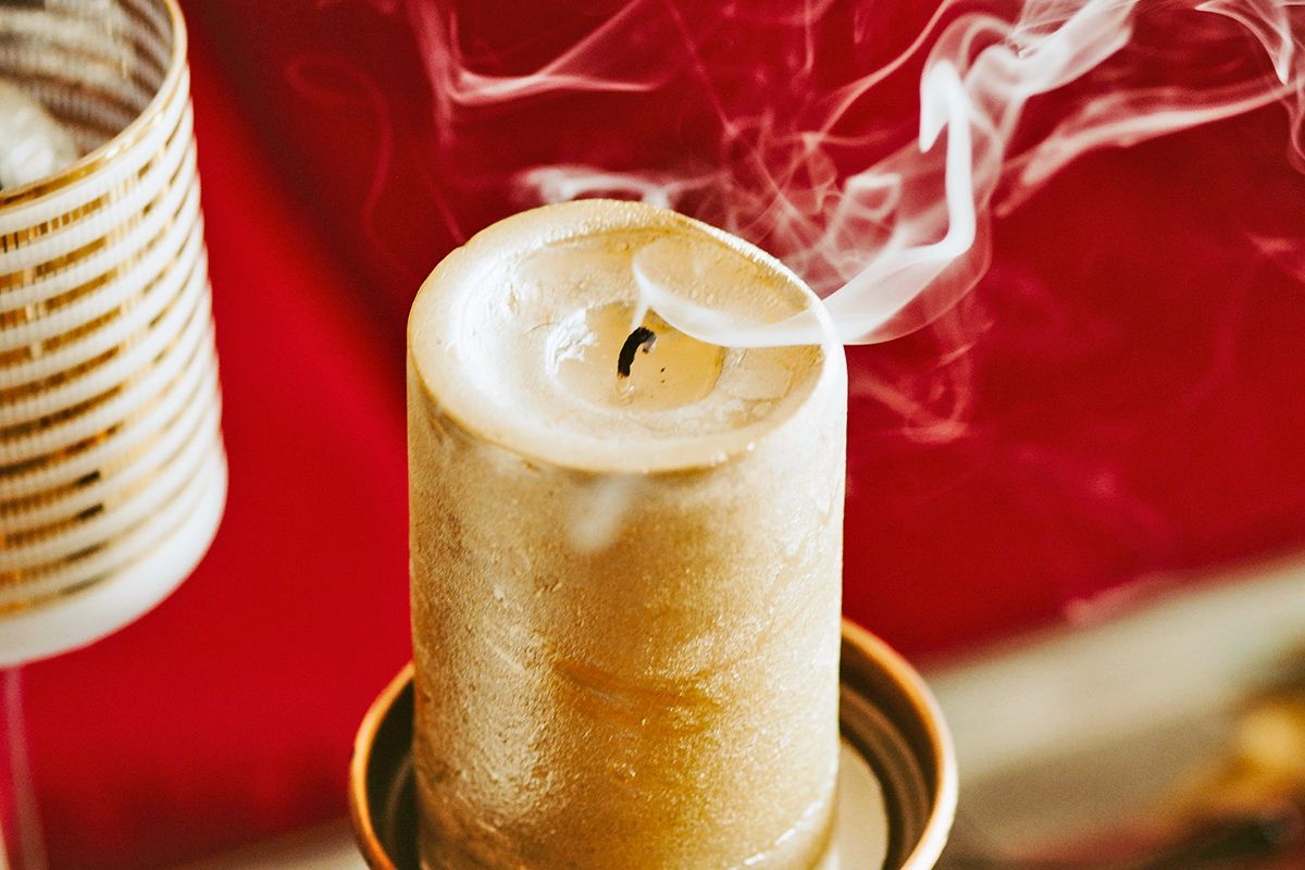 Blown out candle