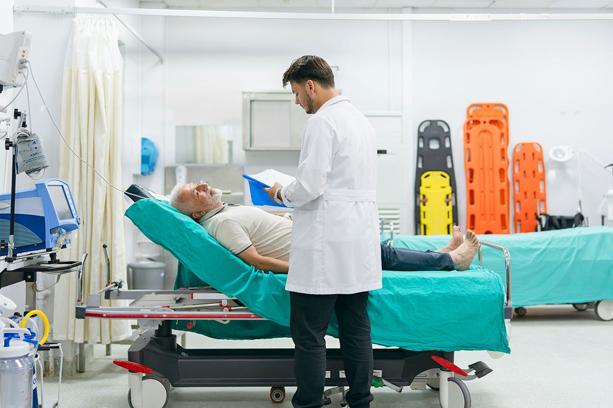 Doctor and patient in the hospital