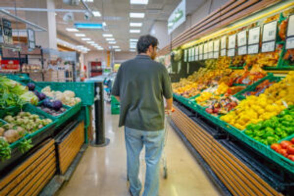 Man in grocery store
