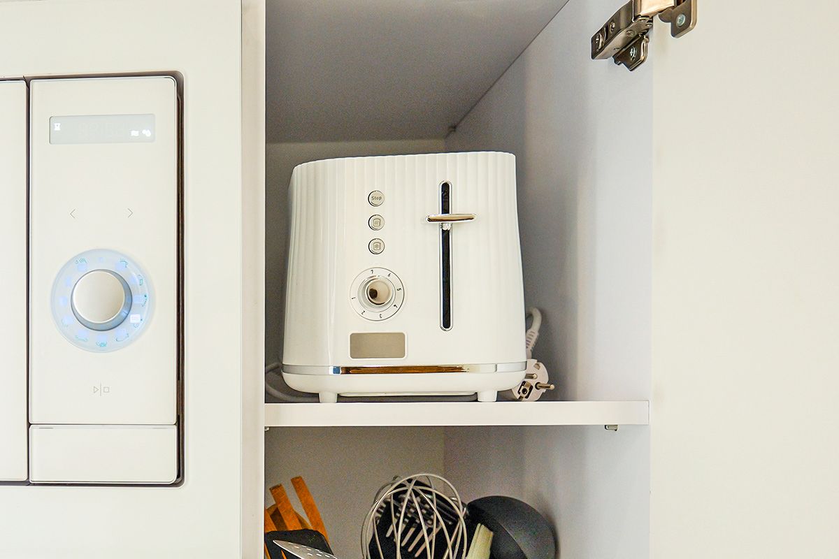 Toaster on a shelf