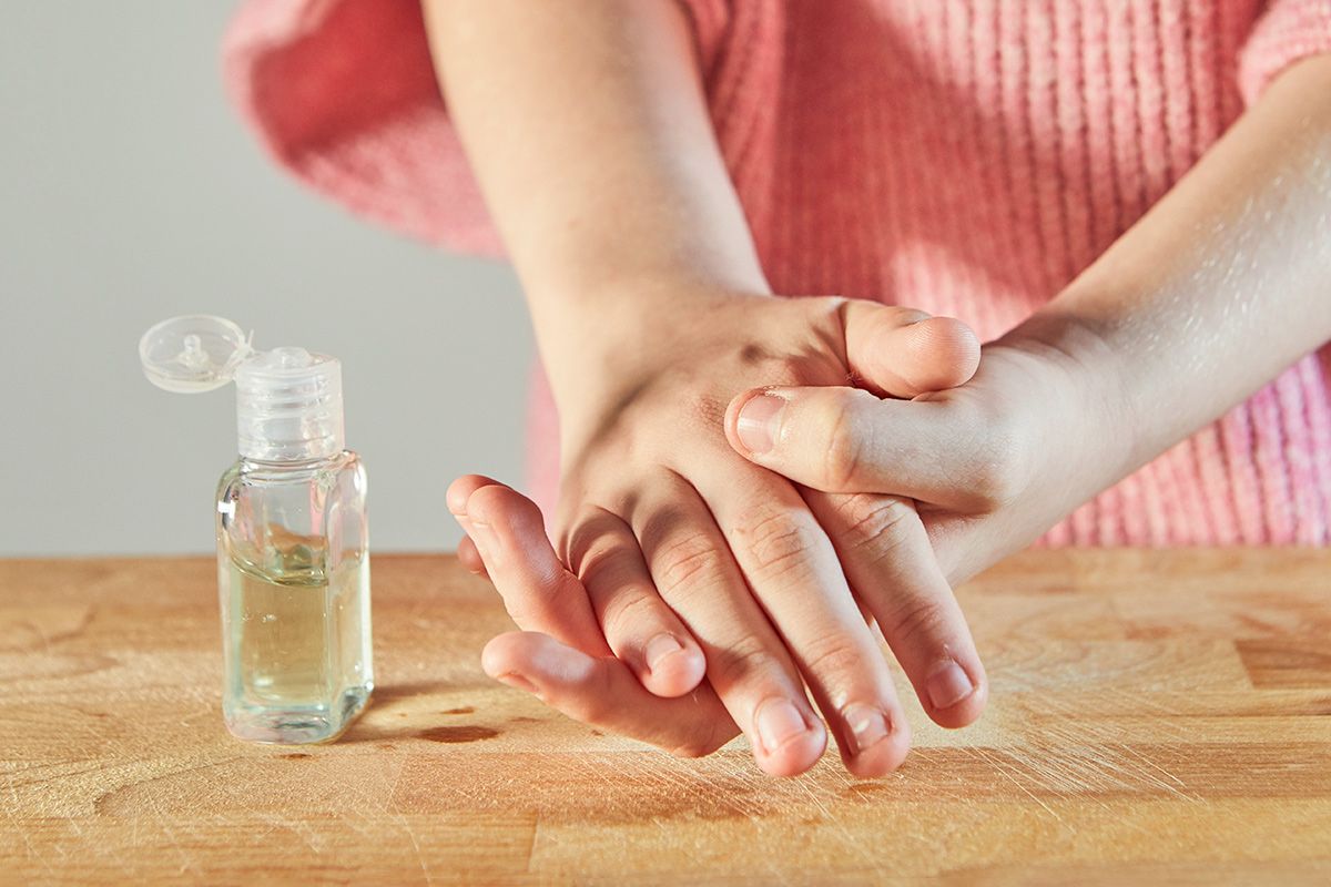 Rubbing hands together