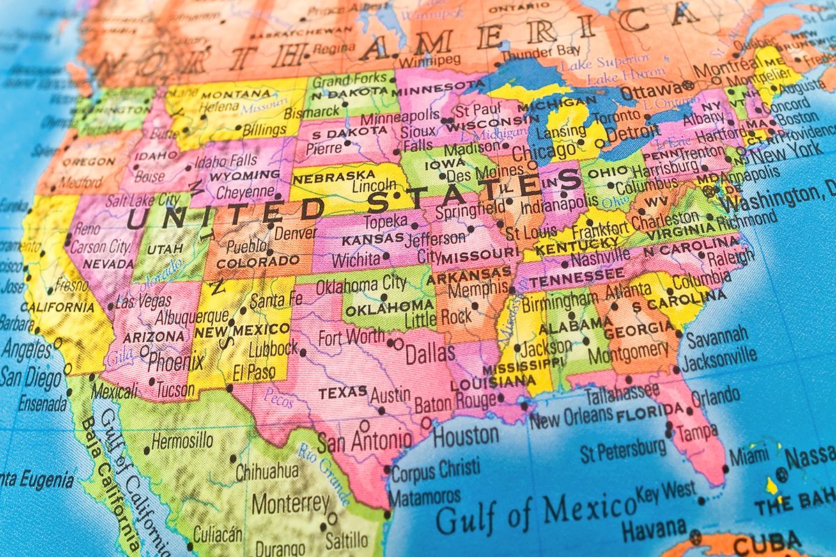 Map of the U.S.