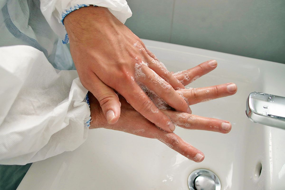 Washing hands