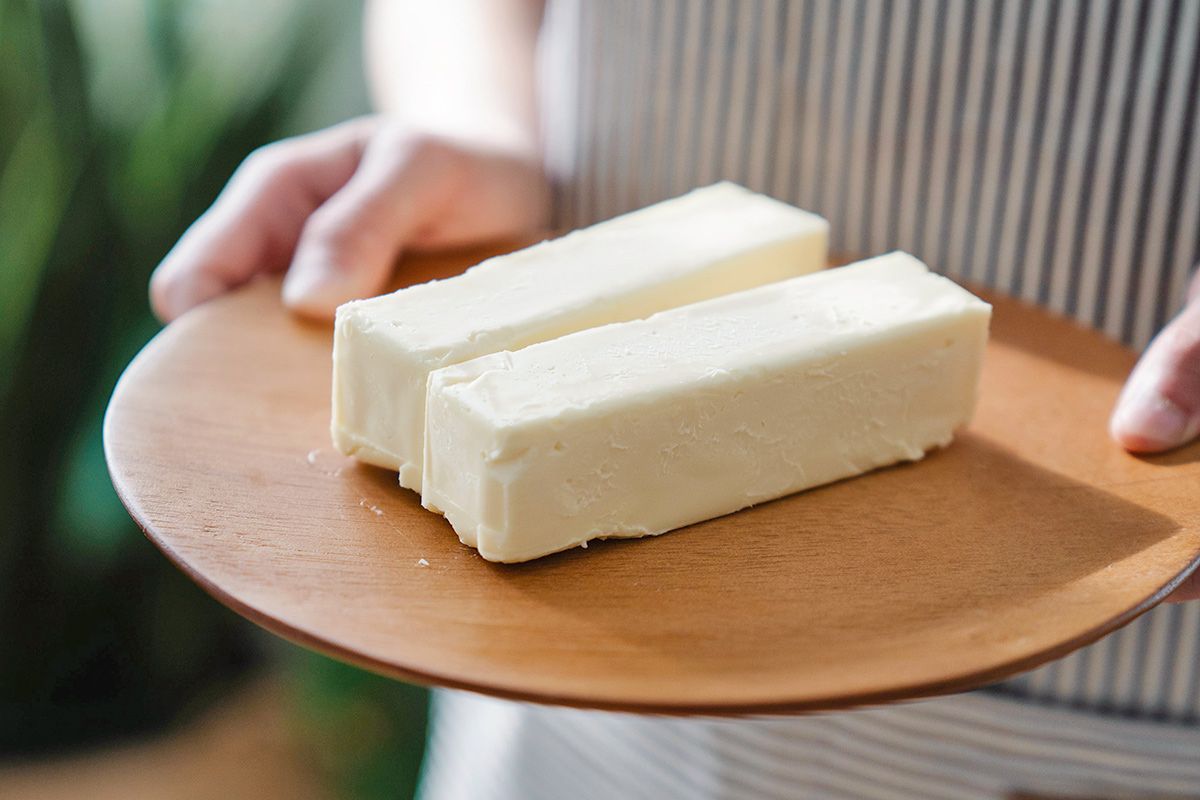 Butter on a plate