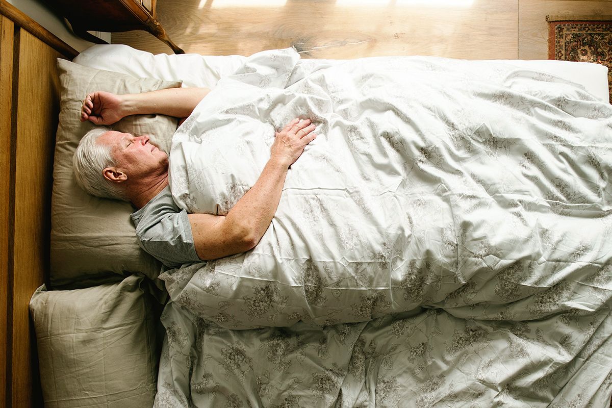 Older person sleeping