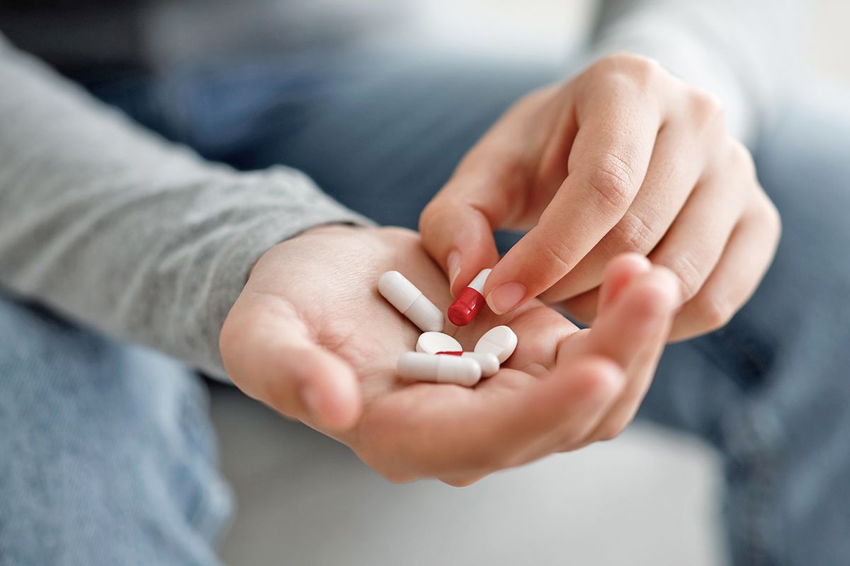 Pills in hand