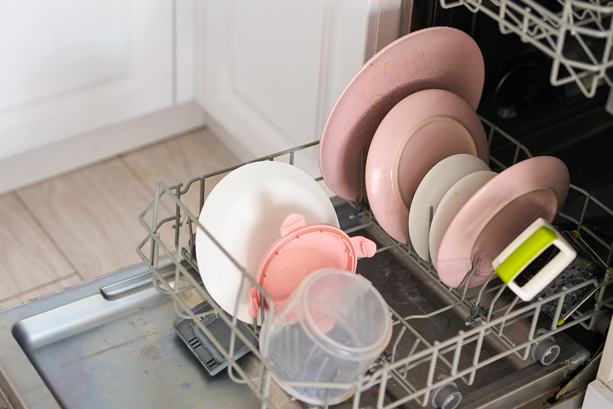 Open dishwasher